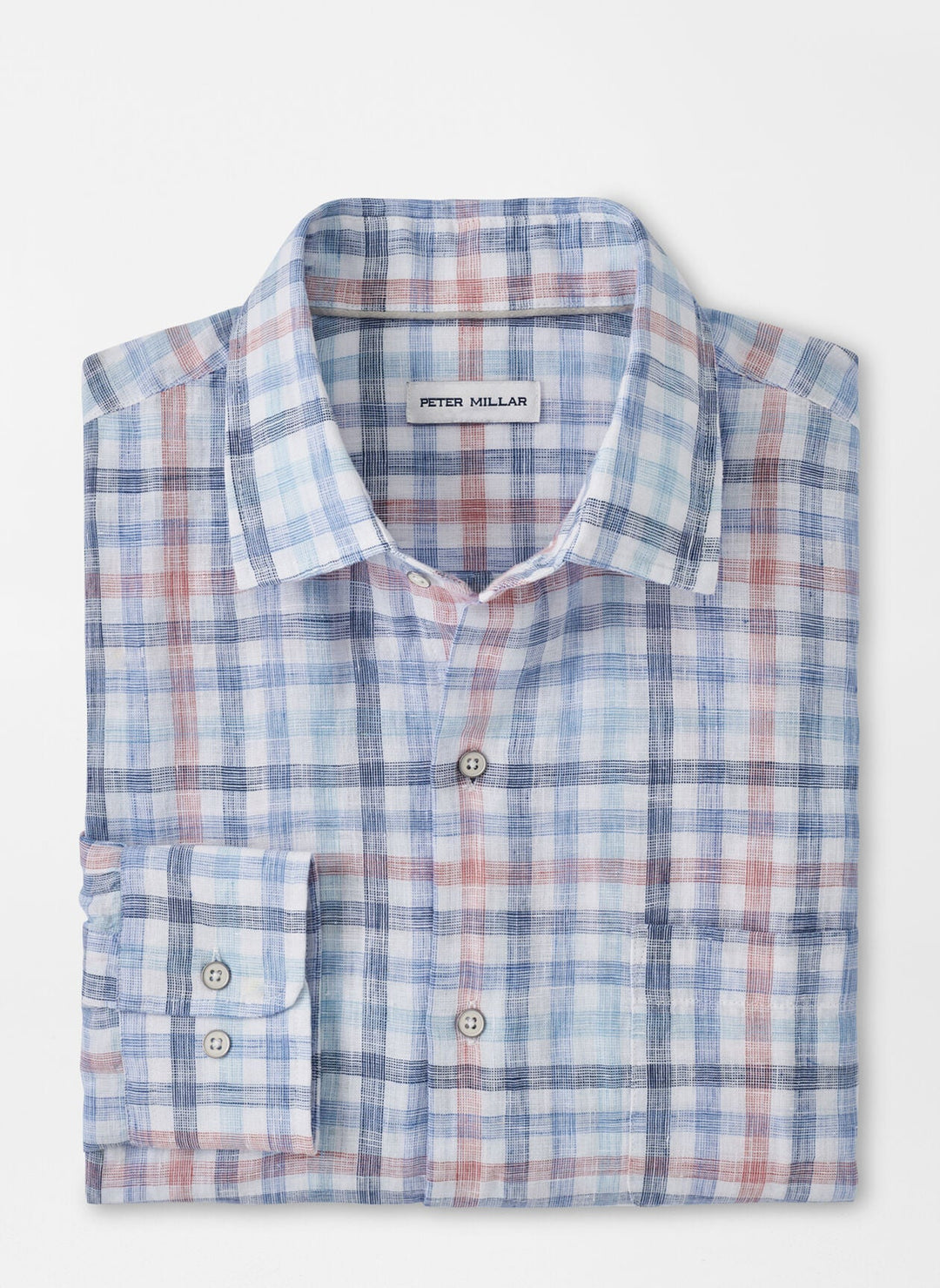 Peter Millar Breakwater Linen Sport Shirt Multi MS24W75LTF