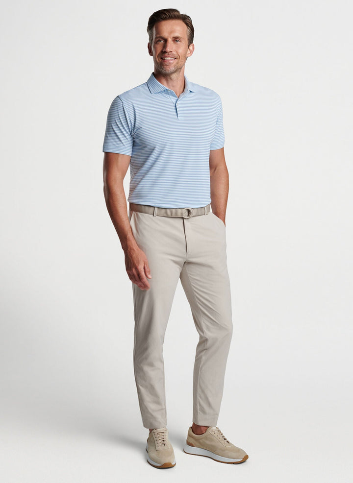 Peter Millar Tempo Performance Mesh Polo Iced Aqua MS24XK52E