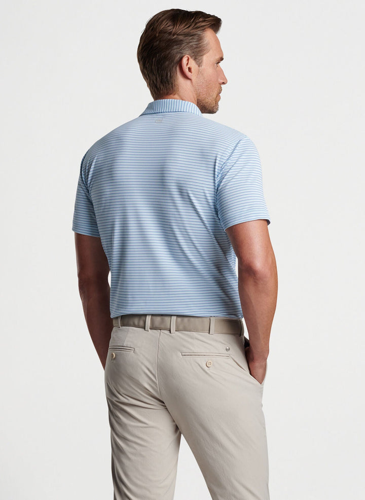 Peter Millar Tempo Performance Mesh Polo Iced Aqua MS24XK52E