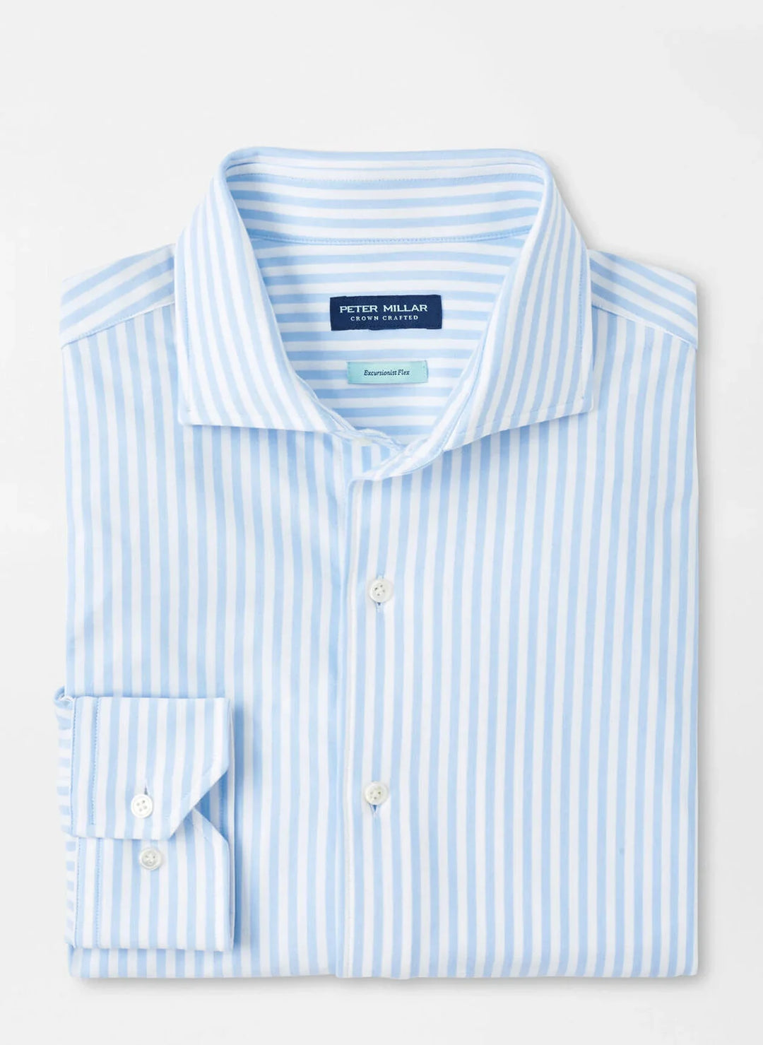 Peter Millar Excursionist Flex Stripe Sport Shirt Blue Frost MS25XW10LTX