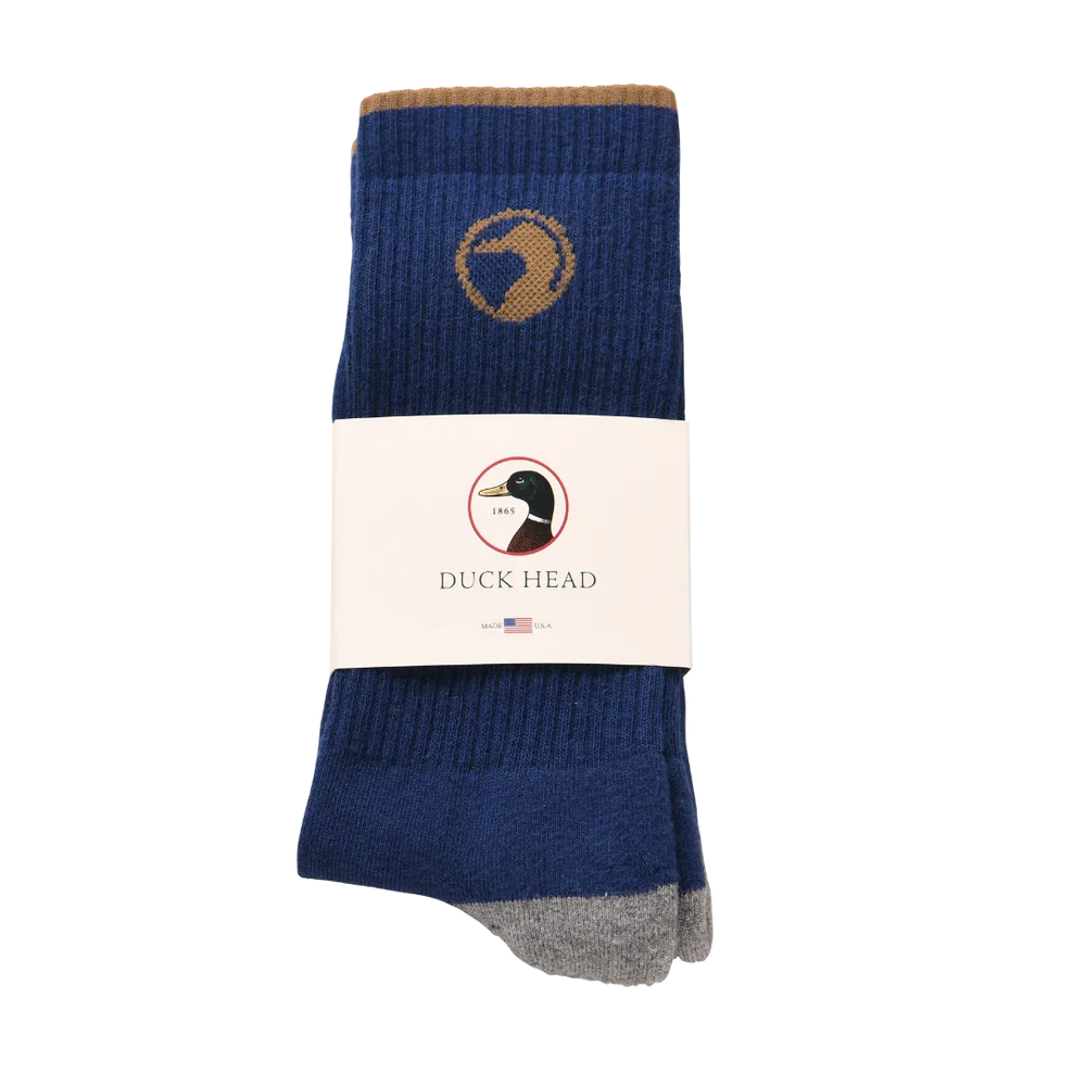 Duck Head Logo Sock Navy D81017