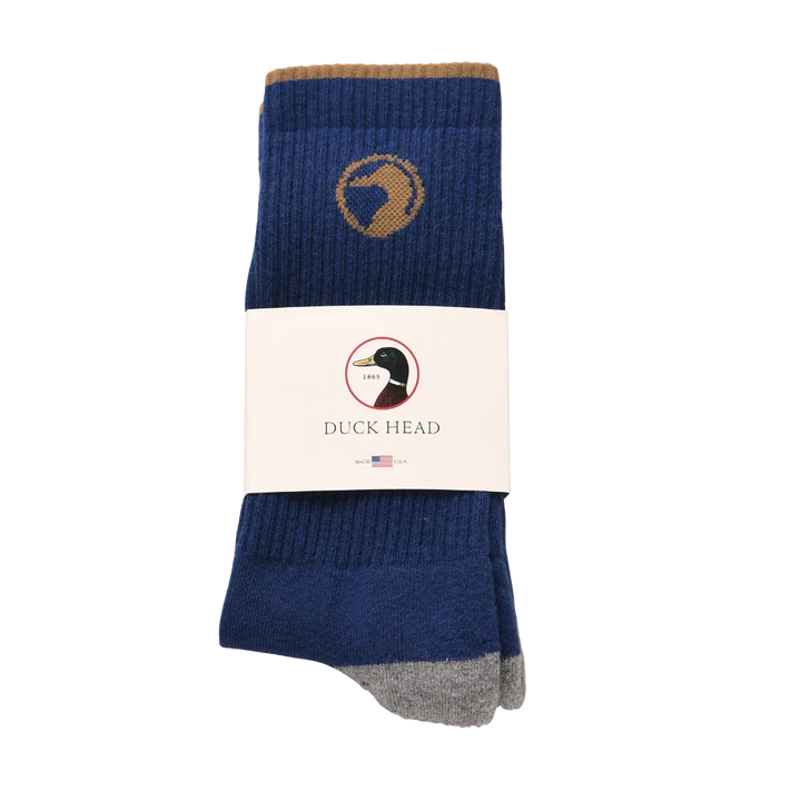 Duck Head Logo Sock Navy D81017