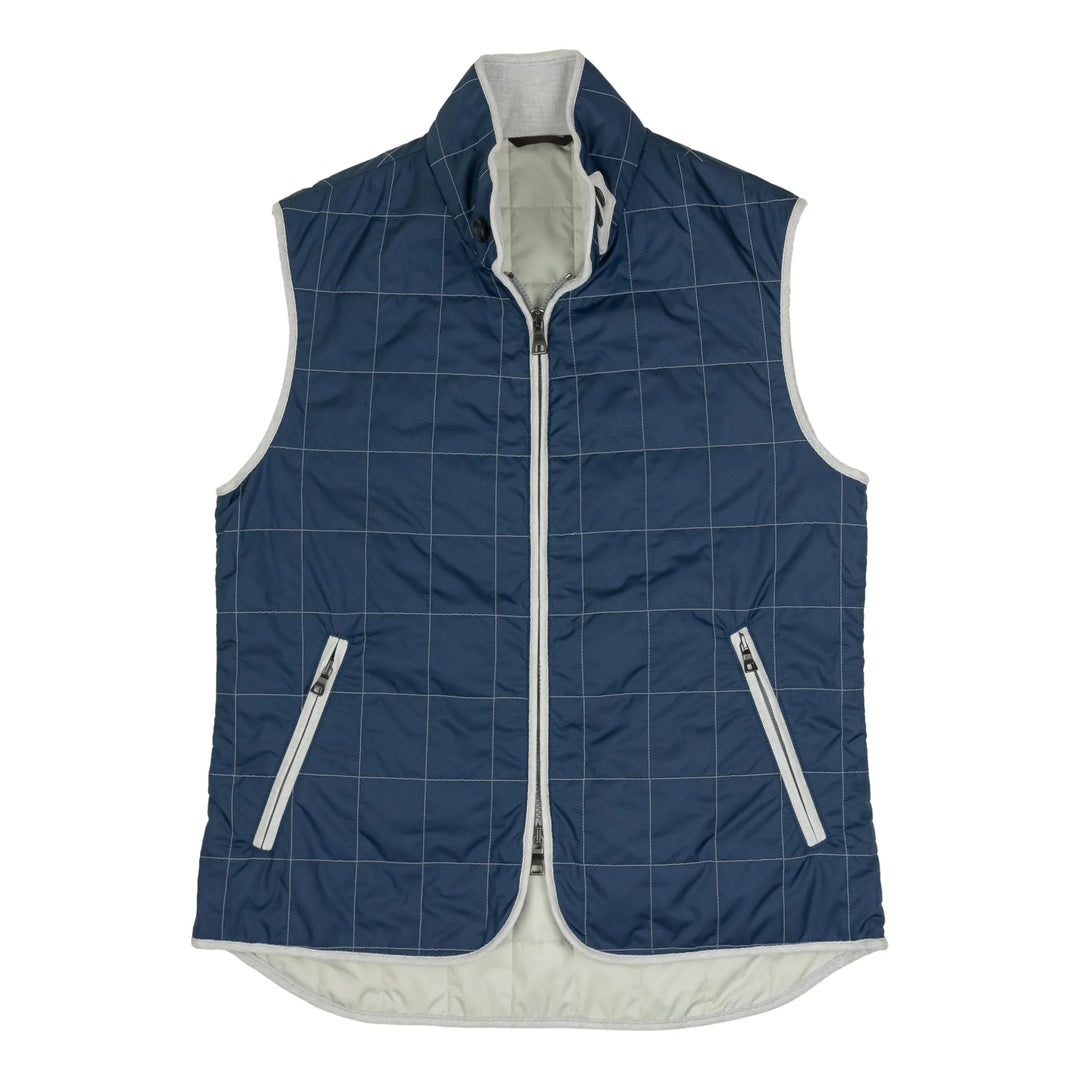 Waterville Theo Box Quilted Vest Navy TD2