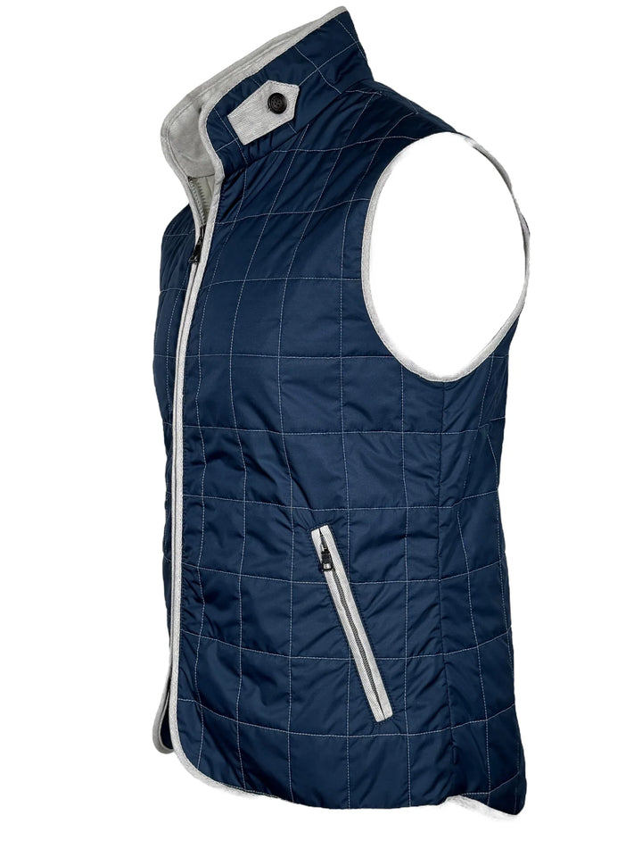 Waterville Theo Box Quilted Vest Navy TD2