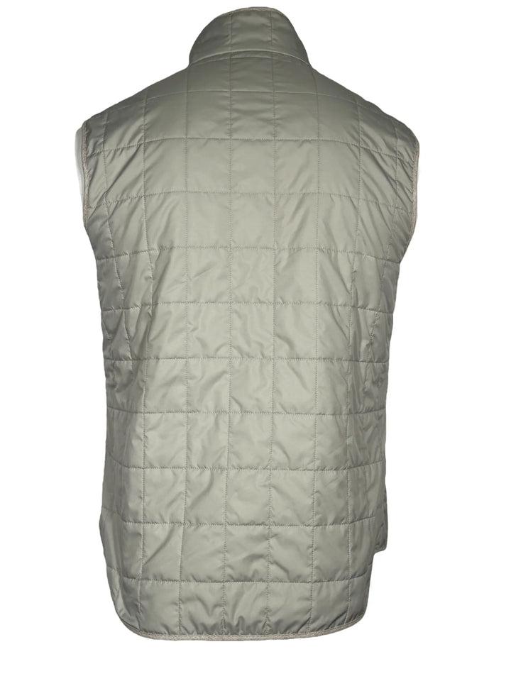 Waterville Theo Box Quilted Vest Light Grey TD2