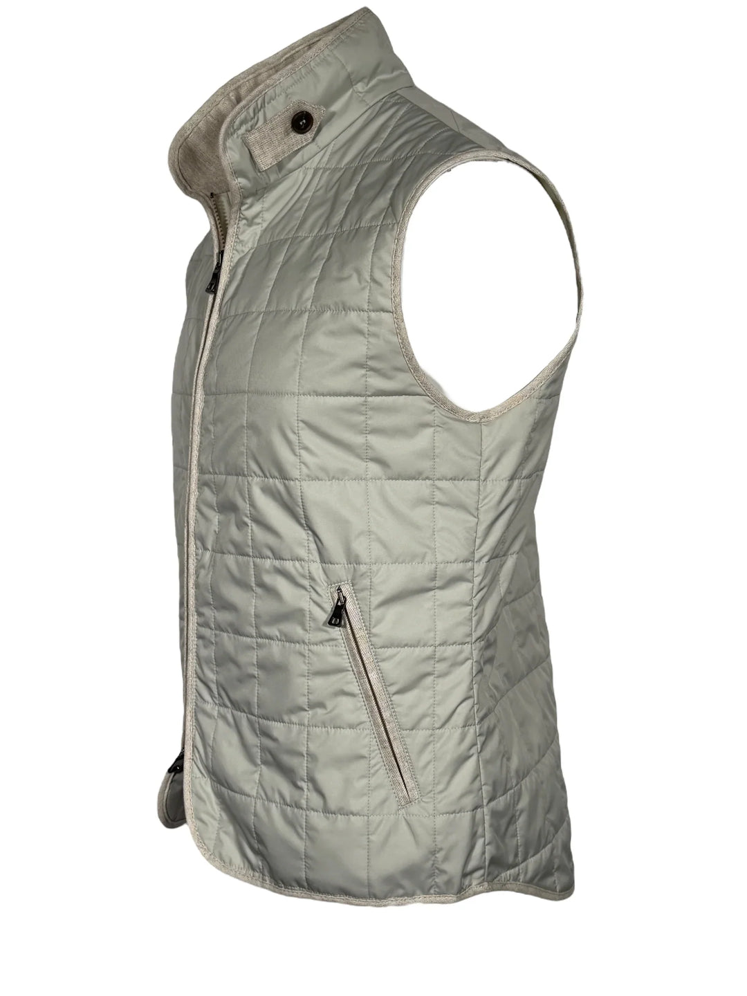 Waterville Theo Box Quilted Vest Light Grey TD2