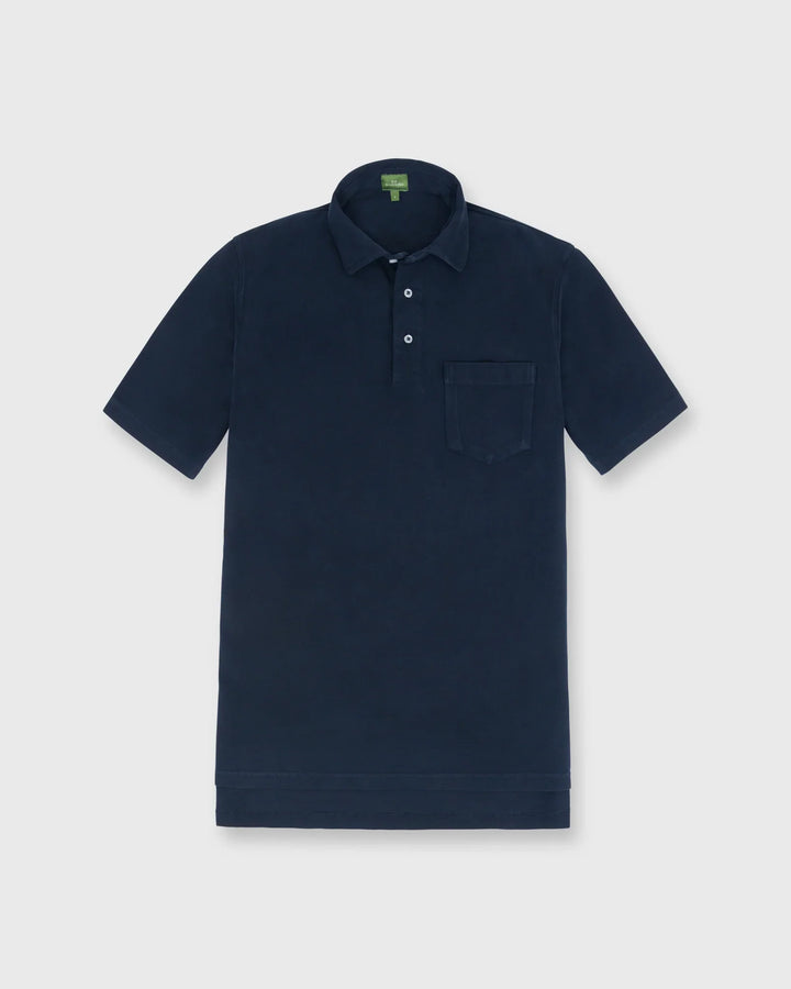 Sid Mashburn Short-Sleeved Polo Navy Pima Pique S33503