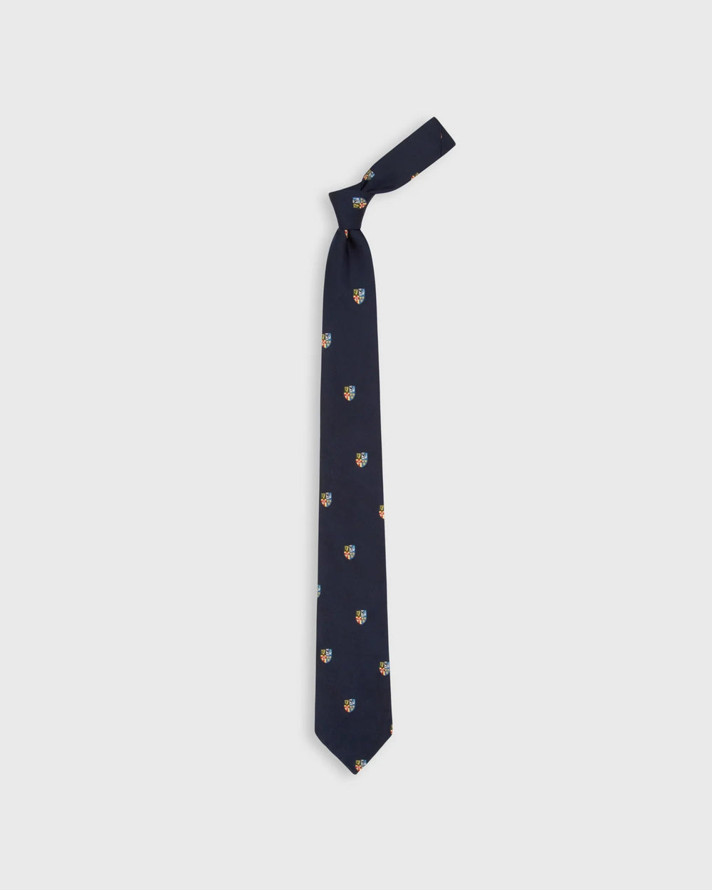 Sid Mashburn Silk Repp Club Tie Navy Crest S57060