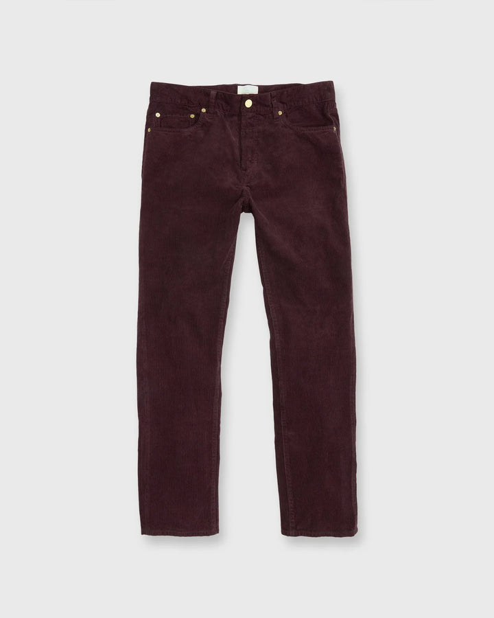 Sid Mashburn Slim Straight Corduroy 5-Pocket Pant Merlot S74239