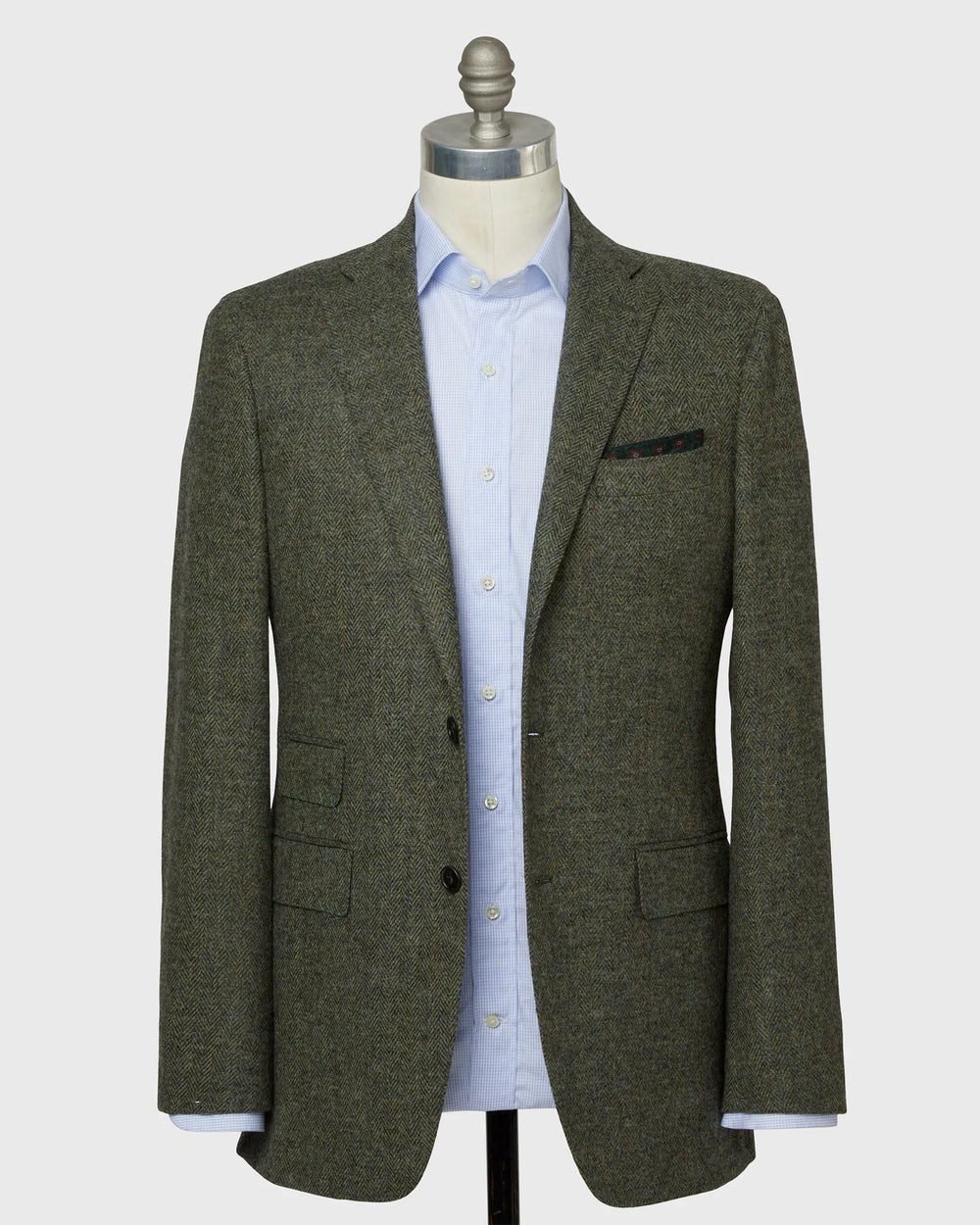 Sid Mashburn Moss Herringbone No. 3 Jacket Moss Herringbone Tweed S74321