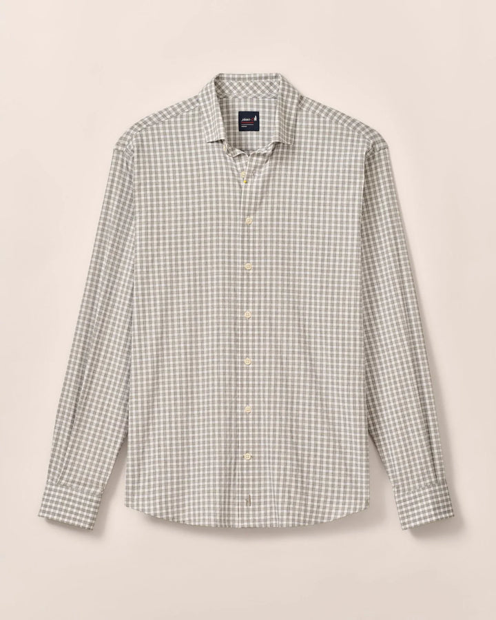 Johnnie-O Performance Button Up Shirt - Westwood Light Gray JMWL101100