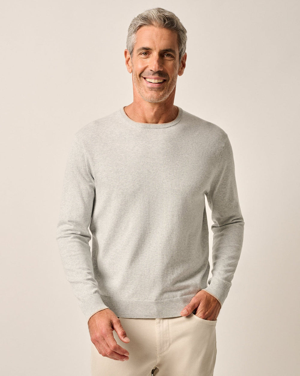 Johnnie-O Wren Sweater Light Gray JMSW100080