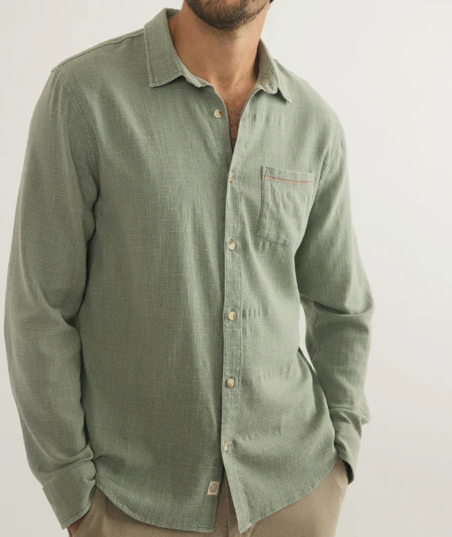 Marine Layer Classic Stretch Selvage Shirt Shadow CSSS