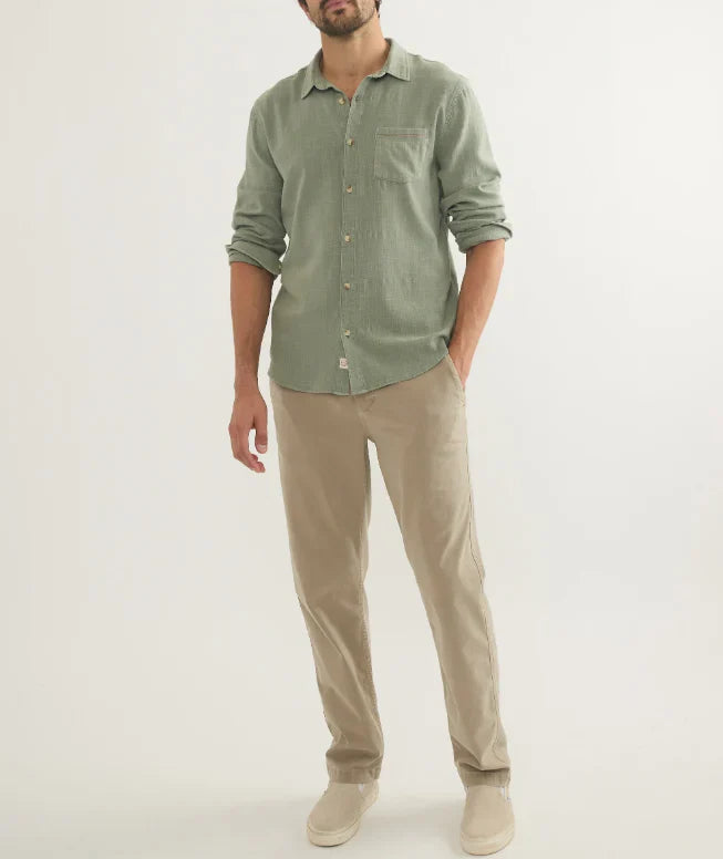 Marine Layer Classic Stretch Selvage Shirt Shadow CSSS