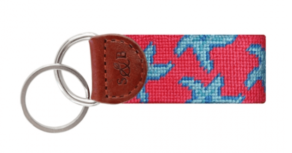 Smathers & Branson Starfish (Watermelon) Needlepoint Key Fob