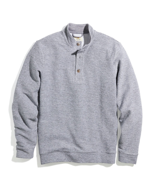 Marine Layer Clayton Textured Pullover Grey Texture MLCTP