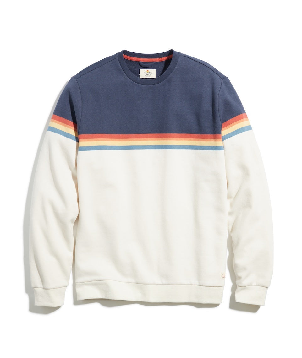 Marine Layer Sunset Stripe Sweatshirt Colorblock Sunset Stripe MLSSWT